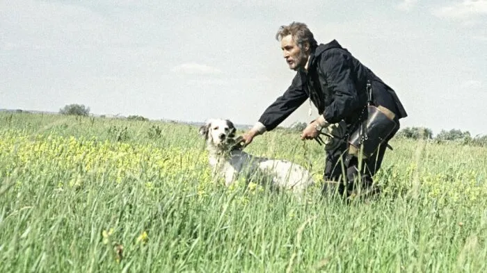 Тихонов и четвероногий актер.